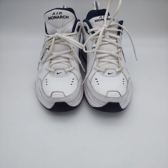 Nike Air Monarch IV White Metallic Silver 415445-102 Men's Size 10 - Picture 2 of 16